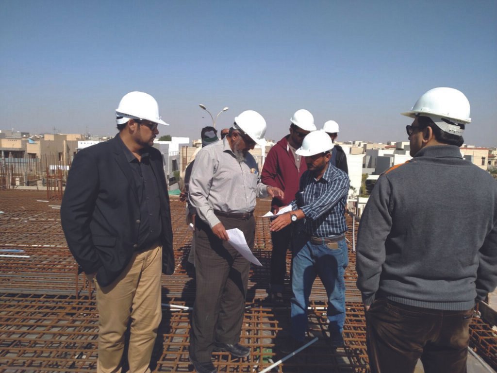Craft Edge Construction on-site project work in Karachi